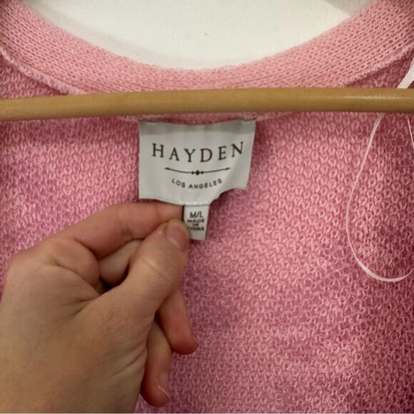 Hayden‎ Los Angeles Pink Cheetah Open Front Cardigan M/L - Picture 4 of 5